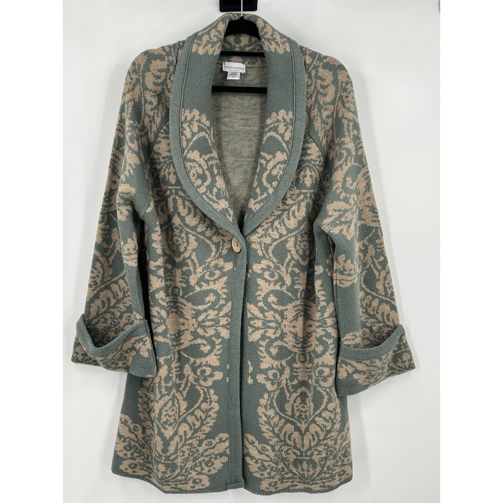 Soft Surroundings Size XL Cardigan Tapestry Lagenlook Boho Sweater Coat Layers